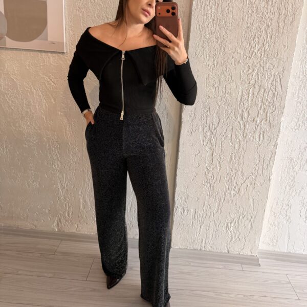 Işıltılı Lastikli Pantolon