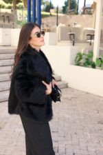 Siyah Kürk Ceket - Görsel 4