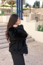 Siyah Kürk Ceket - Görsel 5