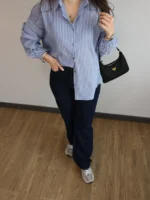 Lacivert Mango Jean - Görsel 4