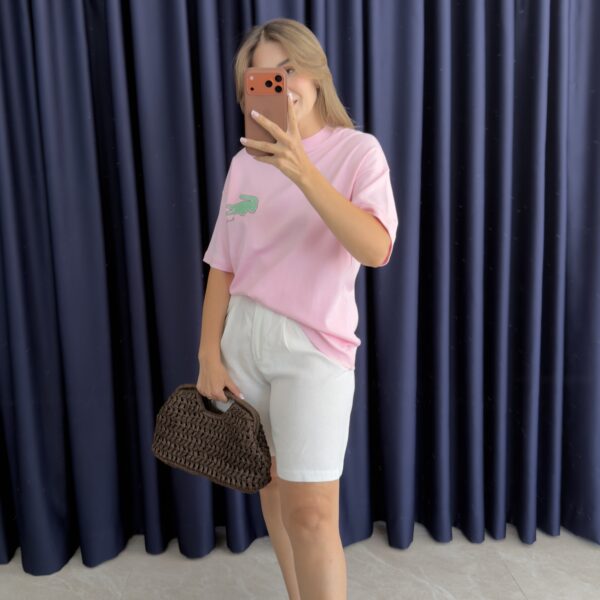 Dawn Etiketli Pamuklu Pembe Tshirt